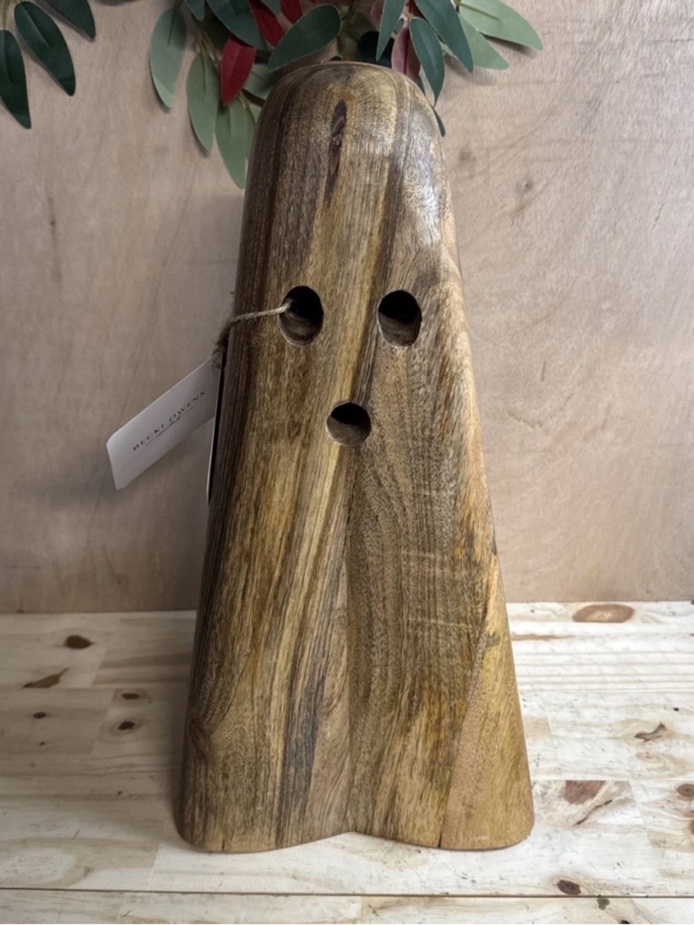 New Becki Owens Wooden Ghost Figurine Halloween Decor